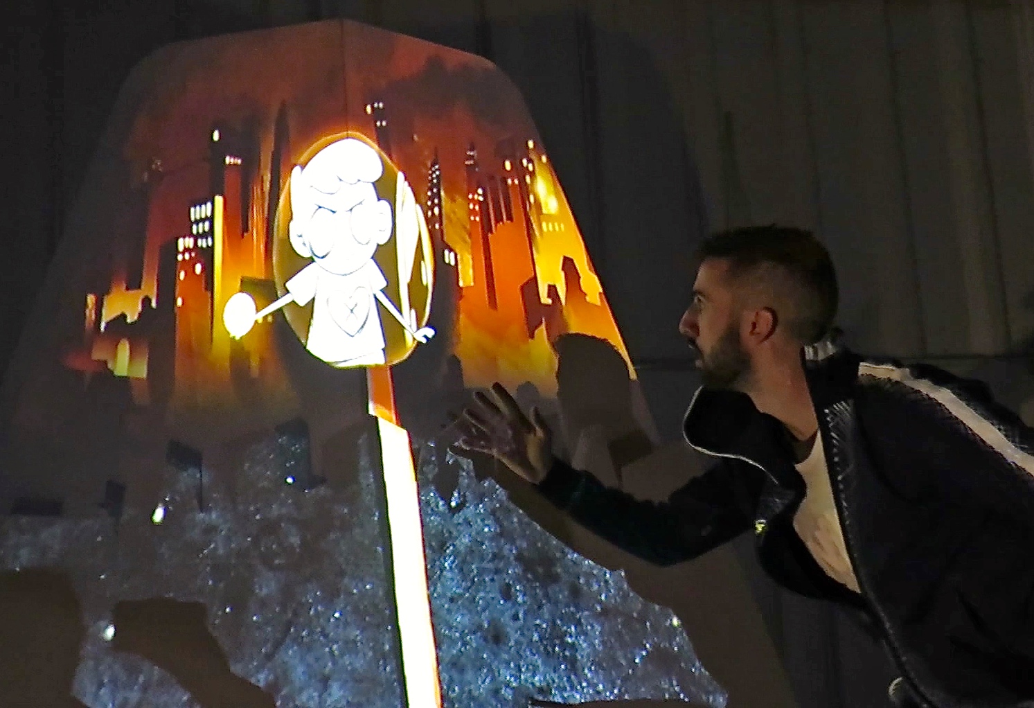 giant pop-up book video mapping